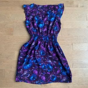 Purple/Blue Floral Forever 21 summer dress! US S. Excellent Used condition.